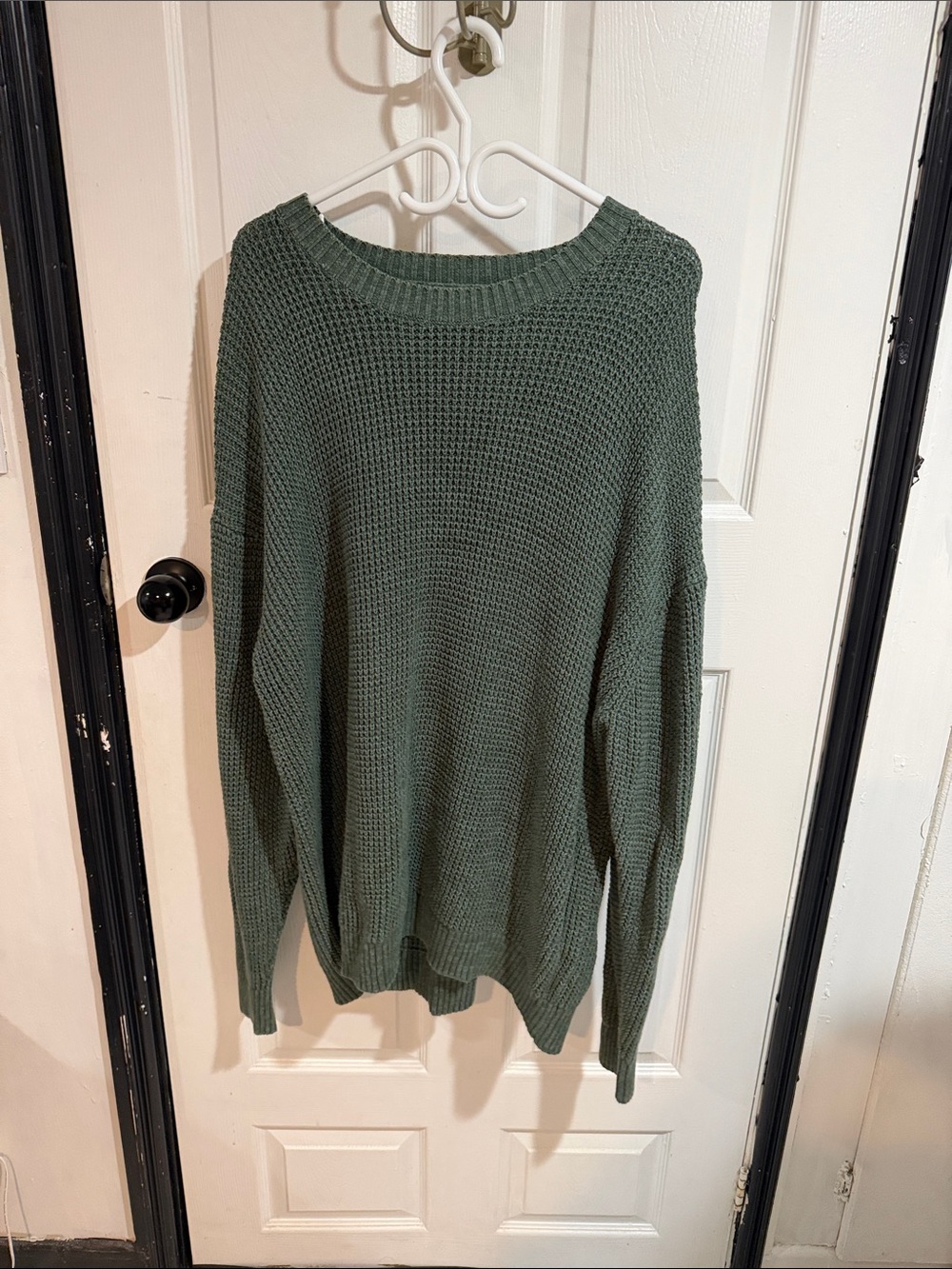 Old Navy Olive Green Waffle Knit Sweater